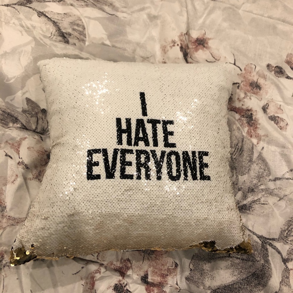 Sequin pillow